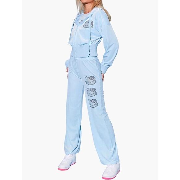 Hello Kitty x Forever 21 velveteen lounge set womens S - Picture 3 of 16